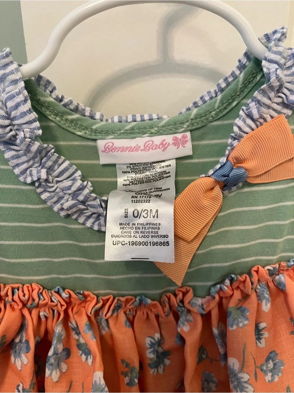 Baby girl bubble with ruffles